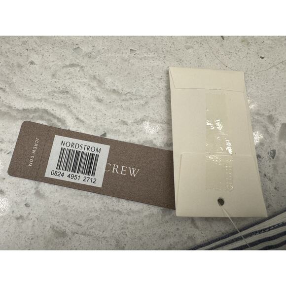 J CREW 6 Preppy Skirt Stripe Seersucker Pleated Button Front Pocket Nautical - Picture 8 of 16